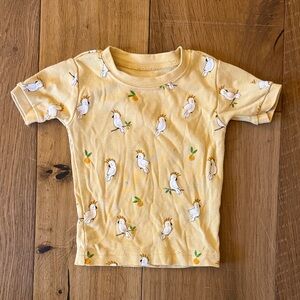3/$25 Petit Lem Cream Parrot Print Top